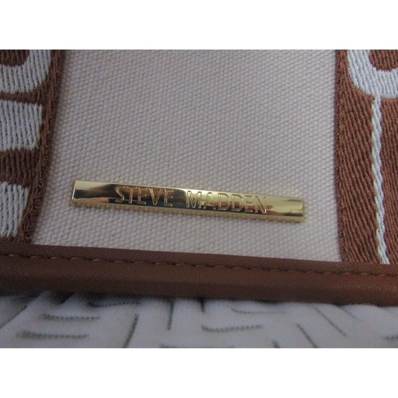 NWT Steve Madden Viral Tik Tok Bag Purse Bwebber Canvas Creme Brown - Picture 8 of 15